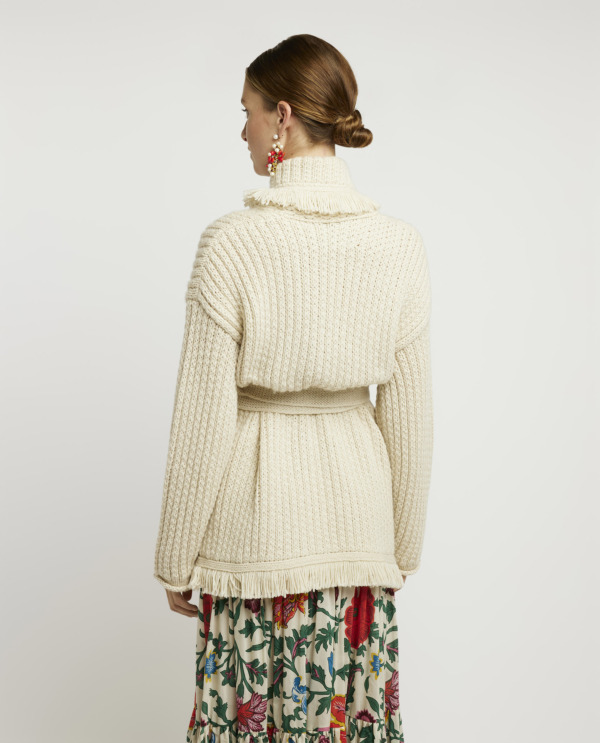 Cashmere-cotton cardigan