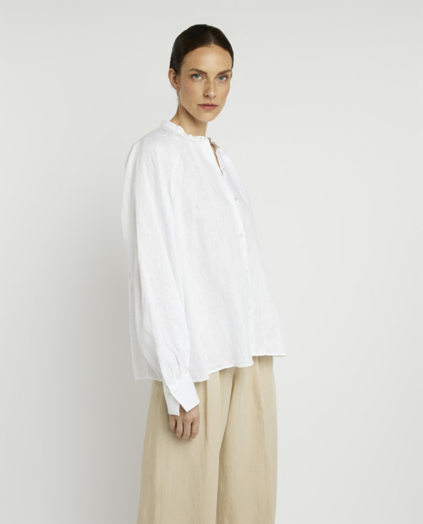 Linen-cotton blouse
