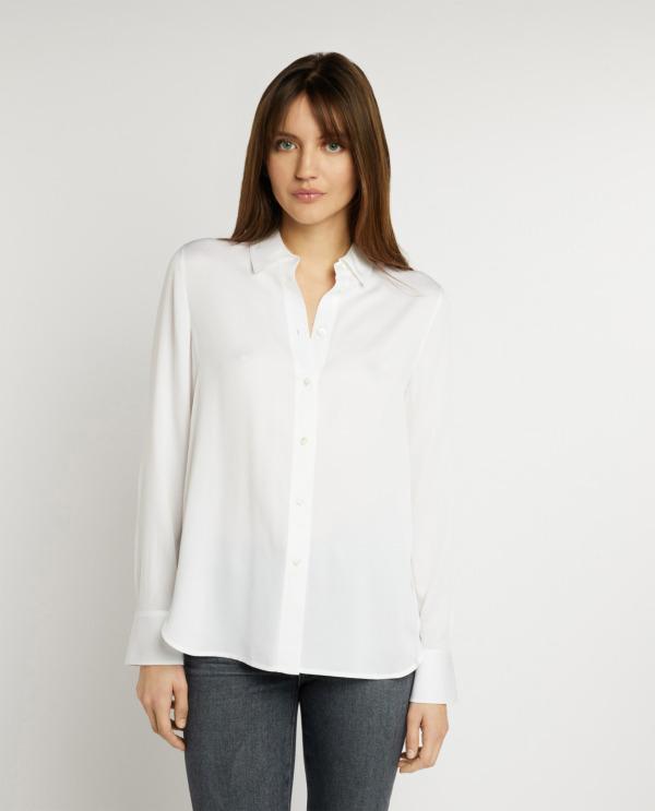 Zijden-stretch blouse