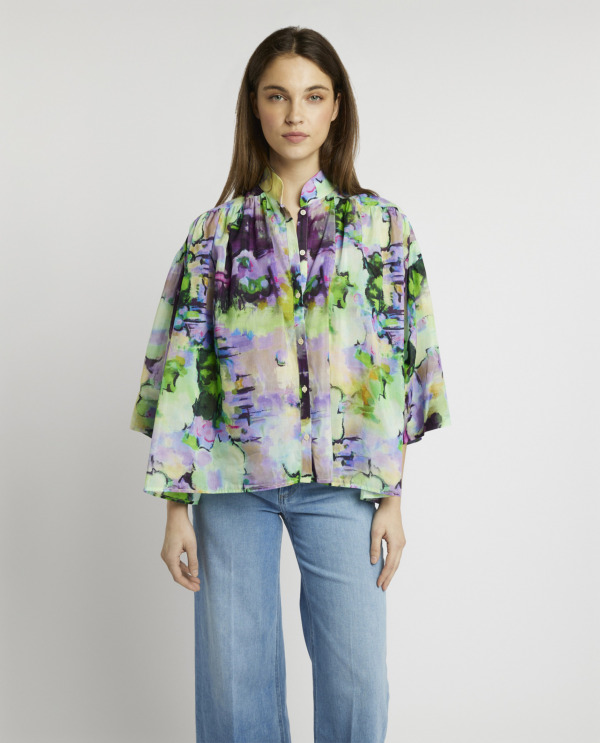 Katoen-zijden blouse
