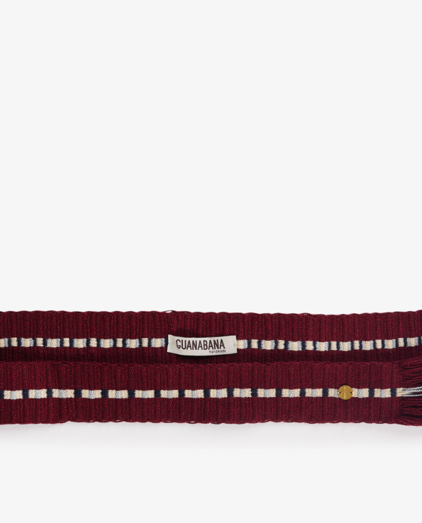 Woven belt with fringes
