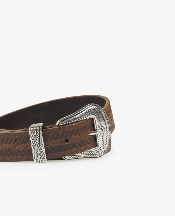 Leather studded belt 