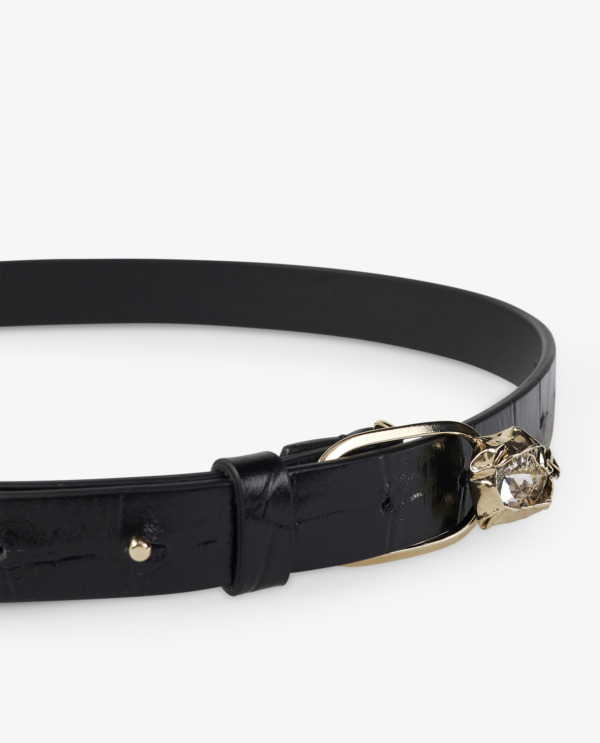 Leather jewel belt 