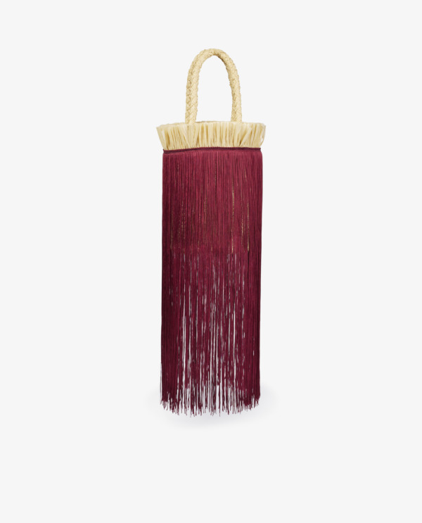 Bucket bag with fringes