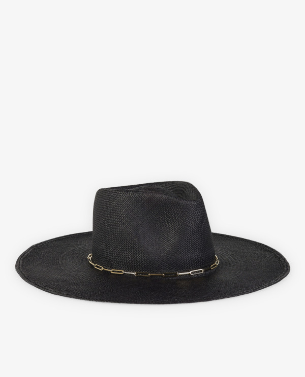 Straw hat with chain