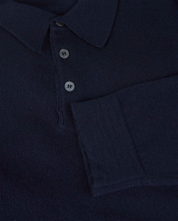 Long Sleeve Polo Cashmere 