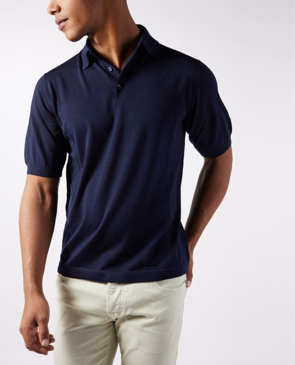 Short Sleeve Knitted Polo