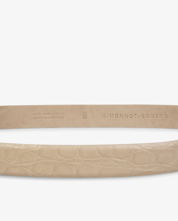 Crocodile Leather Belt